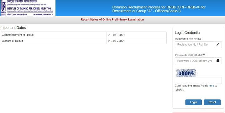 IBPS RRB PO Result 2021