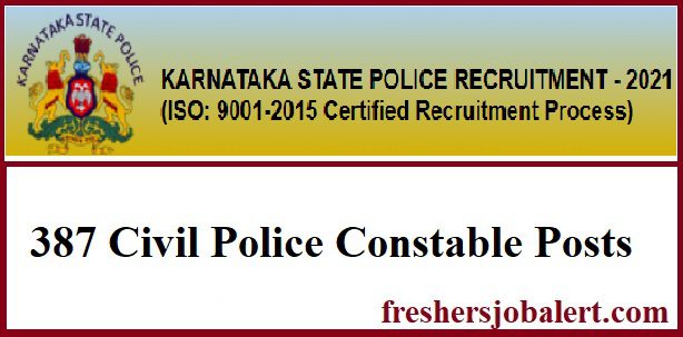 KSP Recruitment 2021 – Apply Online for 387 Civil Police Constable Posts