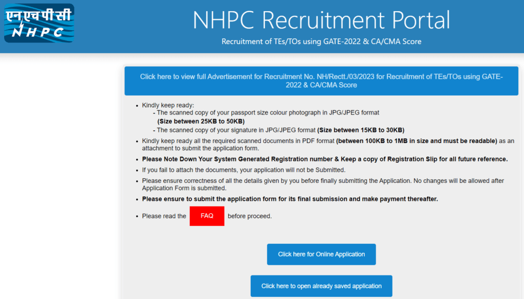 NHPC Trainee Engineer & Trainee Officer Online Form 2024 1 NHPC Trainee Engineer