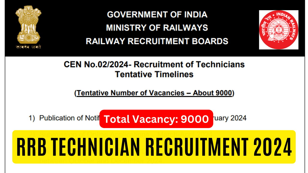 RRB Technician Recruitment 2024