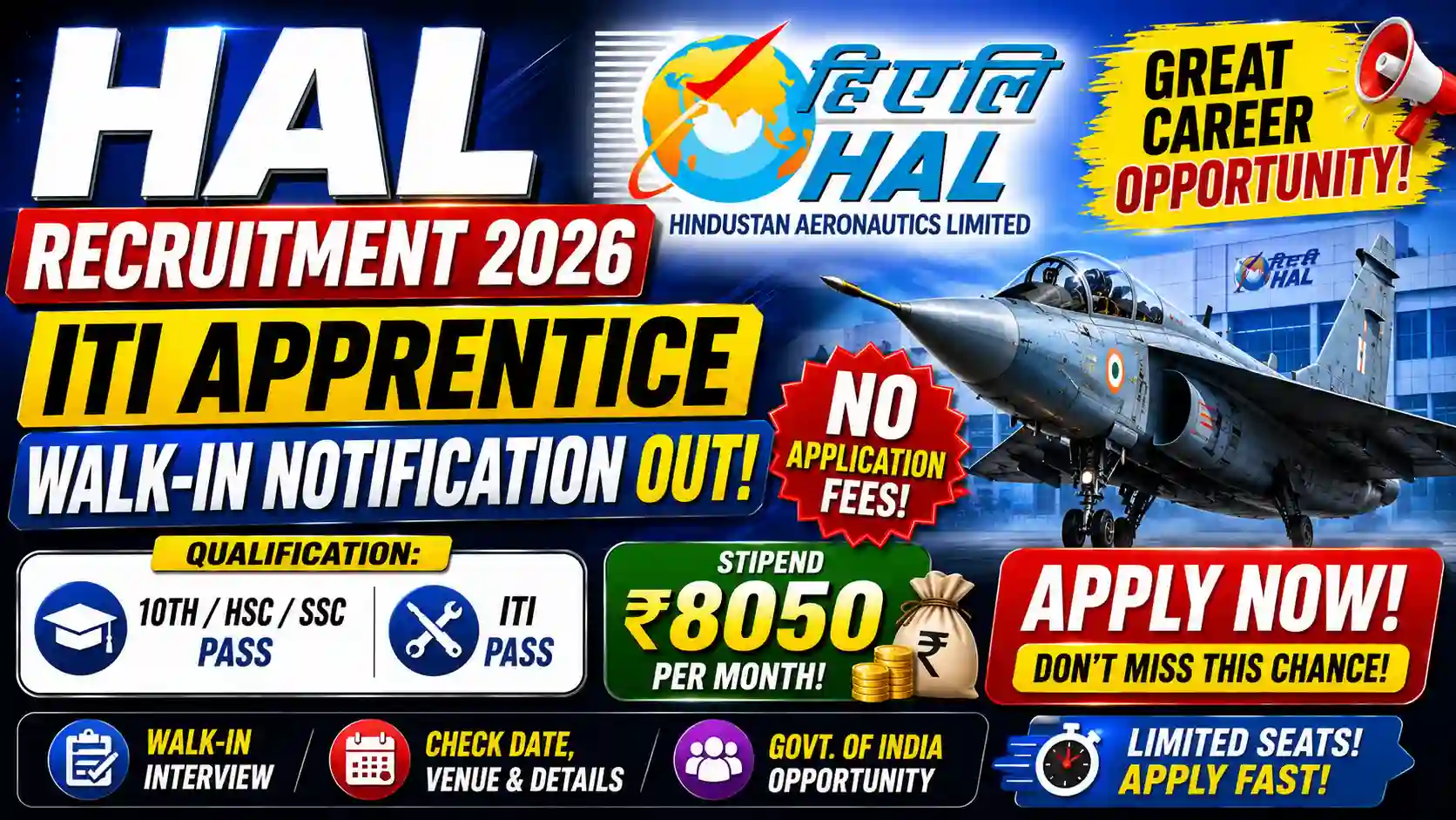 HAL ITI Apprentice Recruitment 2026