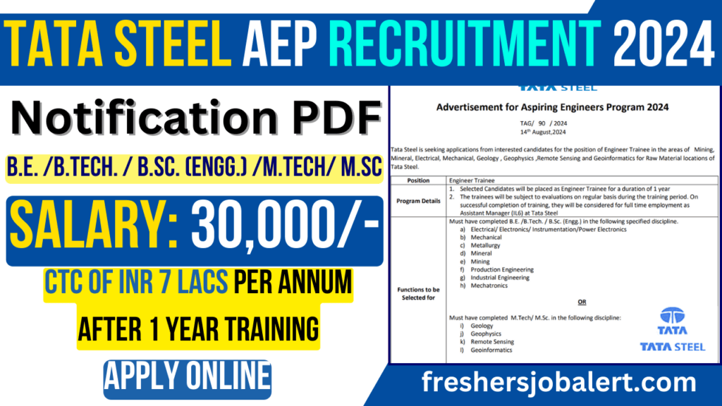 Tata Steel AEP Recruitment
